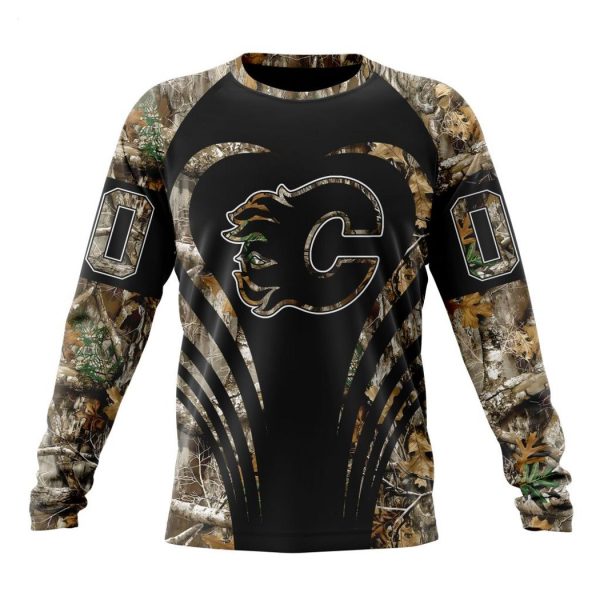 Personalized NHL Calgary Flames Special Camo Hunting Hoodie