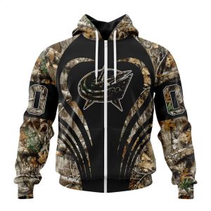 Personalized NHL Columbus Blue Jackets Special Camo Hunting Hoodie