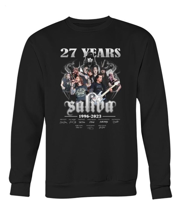 LIMITED EDITION 27 Years 1996 – 2023 Saliva Thank You For The Memories T-Shirt