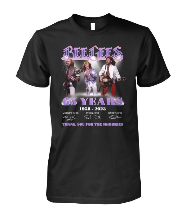 LIMITED EDITION Bee Gees 65 Years 1958 – 2023 Thank You For The Memories T-Shirt