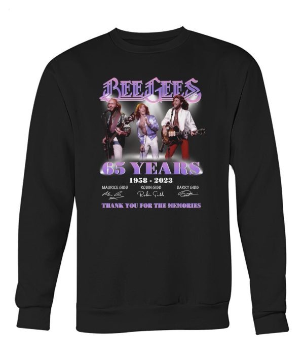 LIMITED EDITION Bee Gees 65 Years 1958 – 2023 Thank You For The Memories T-Shirt