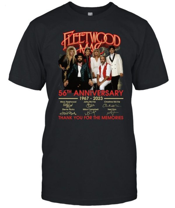 LIMITED EDITION Fleetwood Mac 56tht Anniversary 1967 – 2023 Thank You For The Memories T-Shirt