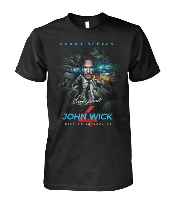 LIMITED EDITION Keanu Reeves John Wick Mission In Area 51 T-Shirt