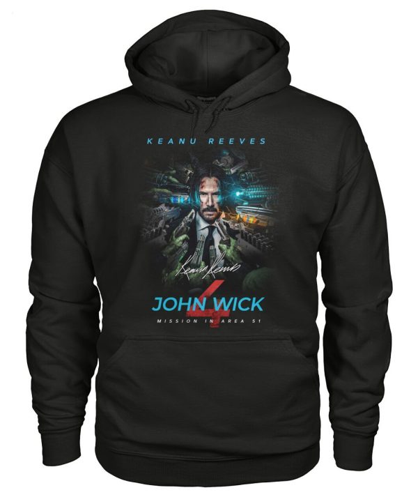 LIMITED EDITION Keanu Reeves John Wick Mission In Area 51 T-Shirt