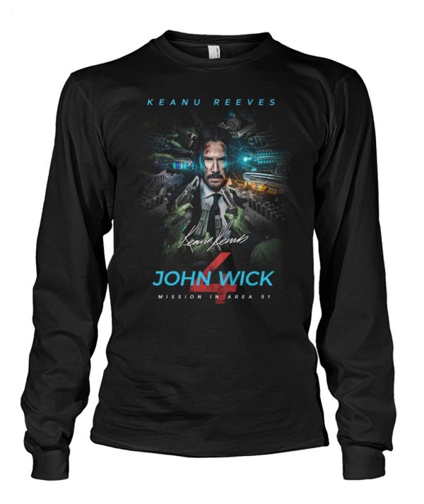 LIMITED EDITION Keanu Reeves John Wick Mission In Area 51 T-Shirt