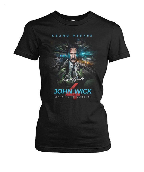 LIMITED EDITION Keanu Reeves John Wick Mission In Area 51 T-Shirt