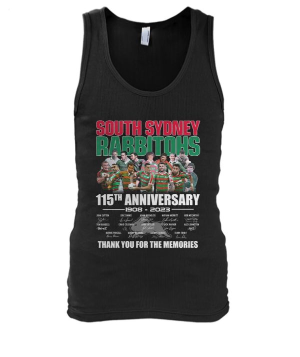 LIMITED EDITION South Sydney Rabbitohs 115th Anniversary 1908 – 2023 Thank You For The Memories T-Shirt