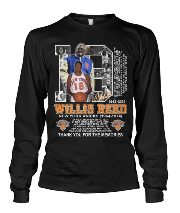 LIMITED EDITION Willis Reed 1942 – 2023 New York Knicks 1964 – 1974 Thank You For The Memories T-Shirt