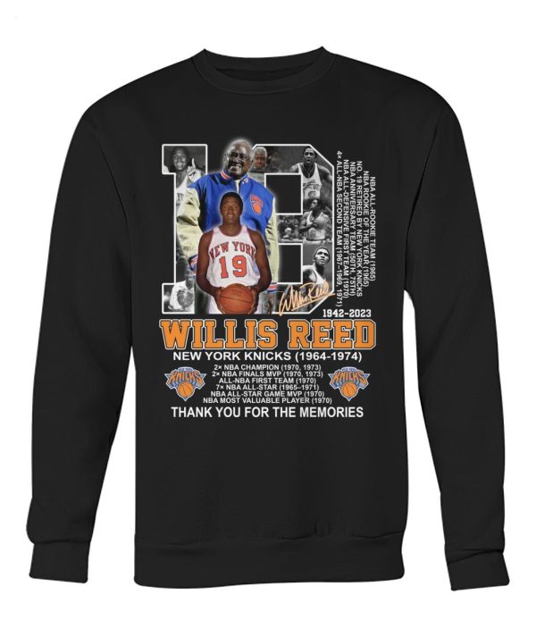 LIMITED EDITION Willis Reed 1942 – 2023 New York Knicks 1964 – 1974 Thank You For The Memories T-Shirt