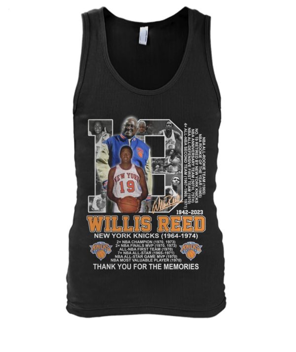 LIMITED EDITION Willis Reed 1942 – 2023 New York Knicks 1964 – 1974 Thank You For The Memories T-Shirt