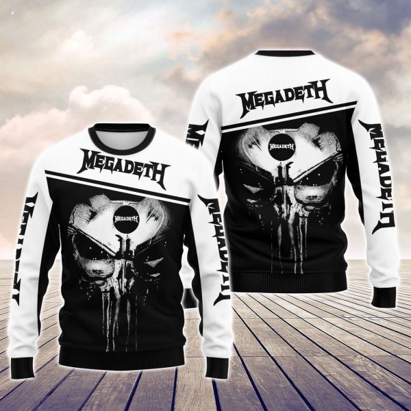 Megadeth Skull 3D TShirt Zip Hoodie 001