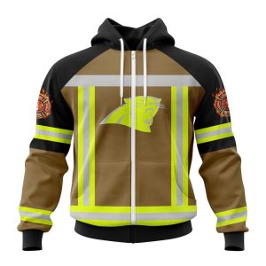 Personalized NFL Carolina Panthers Special Firefighter Uniform Design T-Shirt