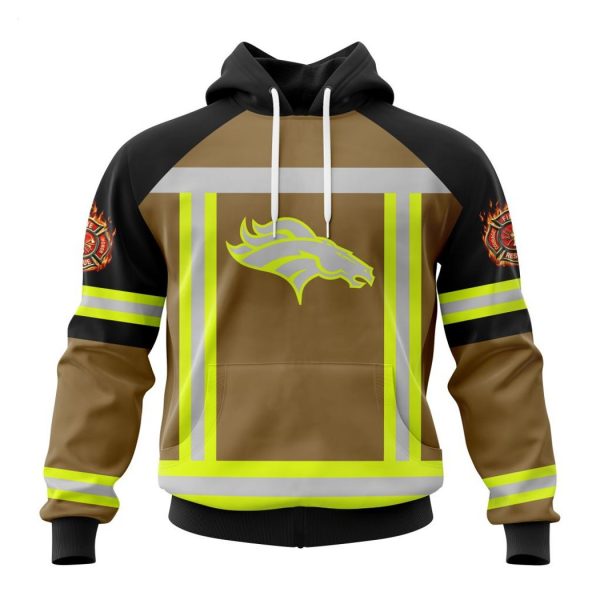 Personalized NFL Denver Broncos Special Firefighter Uniform Design T-Shirt