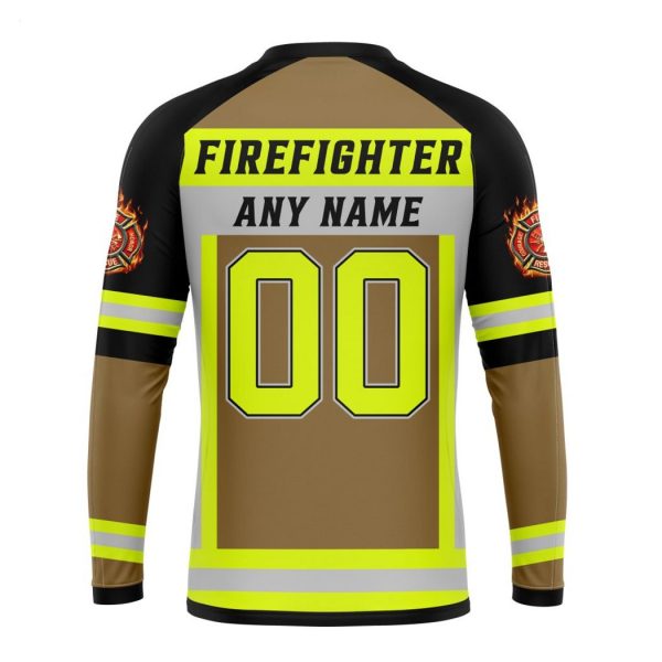 Personalized NFL Detroit Lions Special Firefighter Uniform Design T-Shirt