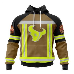 Personalized NFL Houston Texans Special Firefighter Uniform Design T-Shirt