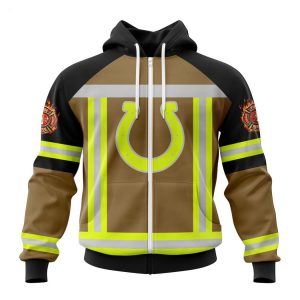 Personalized NFL Indianapolis Colts Special Firefighter Uniform Design T-Shirt