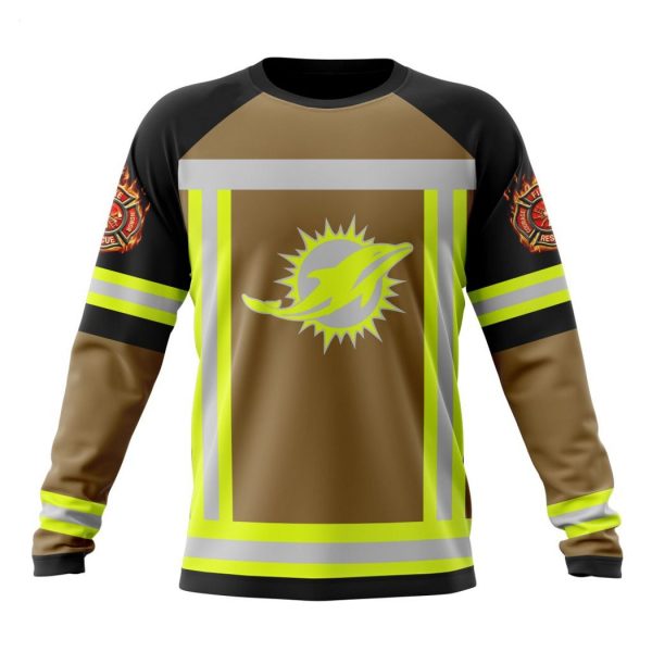 Personalized NFL Miami Dolphins Special Firefighter Uniform Design T-Shirt