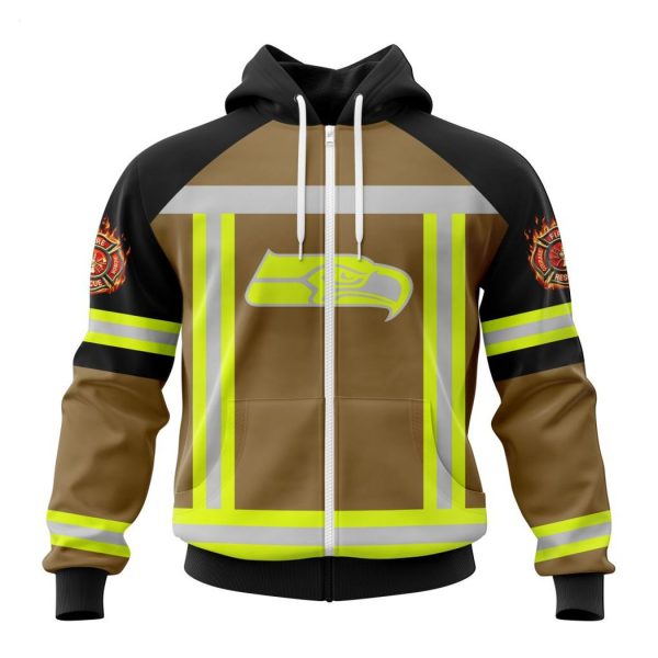 Personalized NFL Seattle Seahawks Special Firefighter Uniform Design T-Shirt