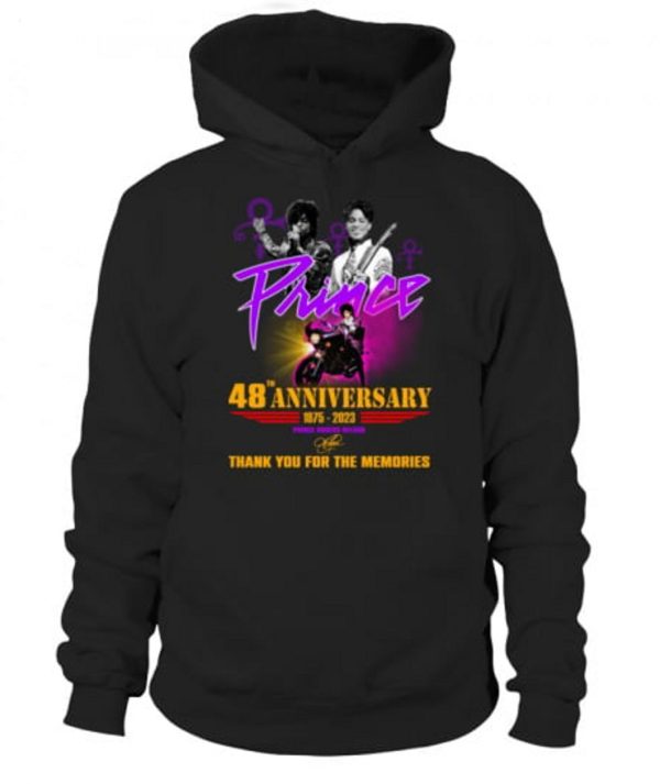 LIMITED EDITION Prince 48th Anniversary 1975 – 2023 Prince Rogers Nelson Thank You For The Memories T-Shirt