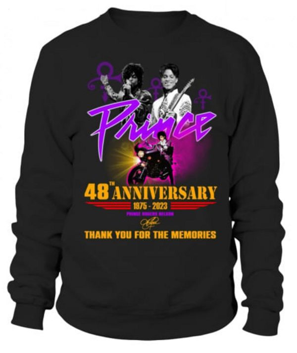 LIMITED EDITION Prince 48th Anniversary 1975 – 2023 Prince Rogers Nelson Thank You For The Memories T-Shirt