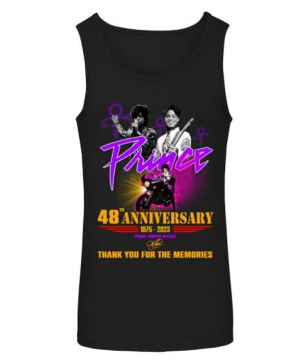 LIMITED EDITION Prince 48th Anniversary 1975 – 2023 Prince Rogers Nelson Thank You For The Memories T-Shirt