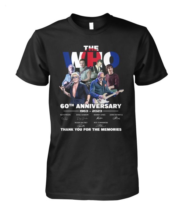 LIMITED EDITION The Who 60th Anniversary 1963 – 2023 Thank You For The Memories T-Shirt