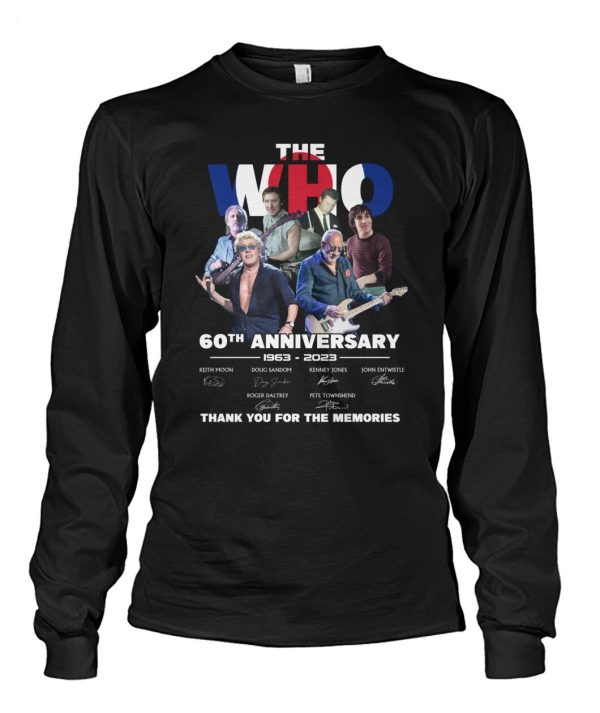 LIMITED EDITION The Who 60th Anniversary 1963 – 2023 Thank You For The Memories T-Shirt