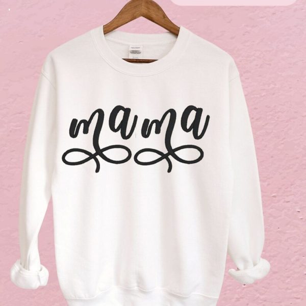 Custom Embroidered Mama Sweatshirt, Crewneck Gifts for Mom