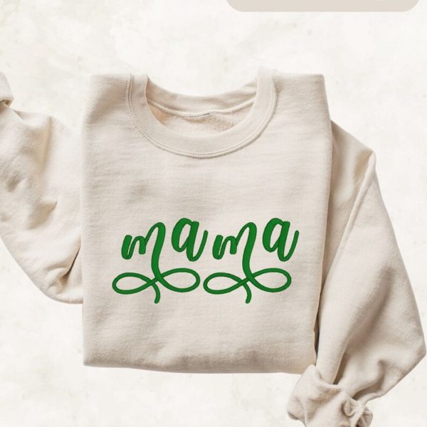 Custom Embroidered Mama Sweatshirt, Crewneck Gifts for Mom