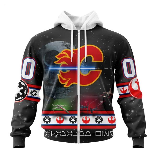 Personalized NHL Calgary Flames Special Star Wars Design Hoodie