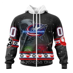 Personalized NHL Columbus Blue Jackets Special Star Wars Design Hoodie