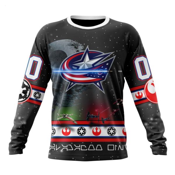 Personalized NHL Columbus Blue Jackets Special Star Wars Design Hoodie