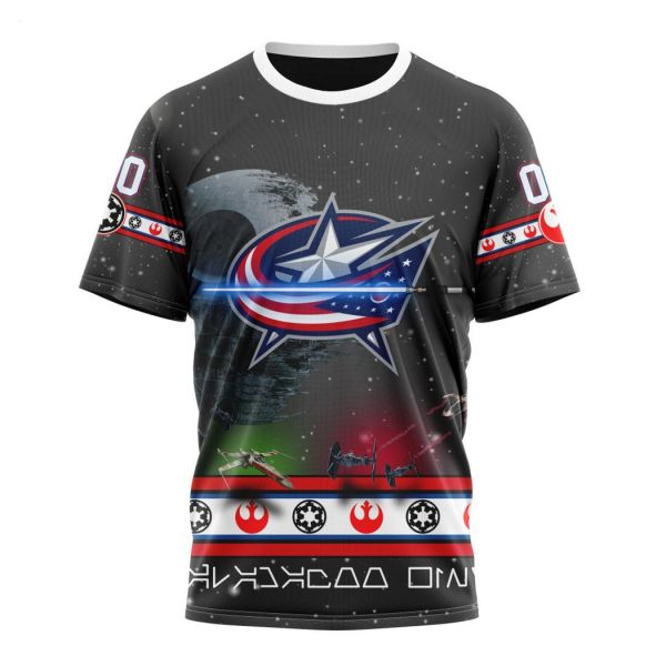 Personalized NHL Columbus Blue Jackets Special Star Wars Design Hoodie