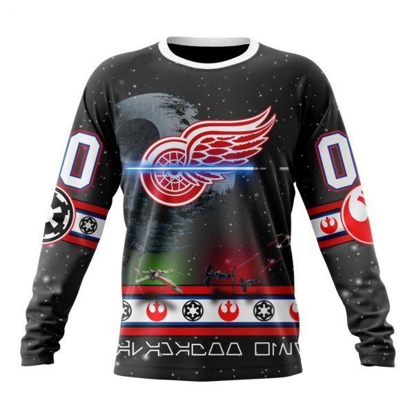 Personalized NHL Detroit Red Wings Special Star Wars Design Hoodie