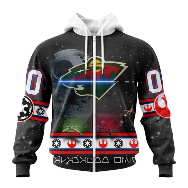 Personalized NHL Minnesota Wild Special Star Wars Design Hoodie