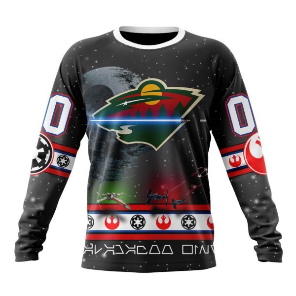 Personalized NHL Minnesota Wild Special Star Wars Design Hoodie