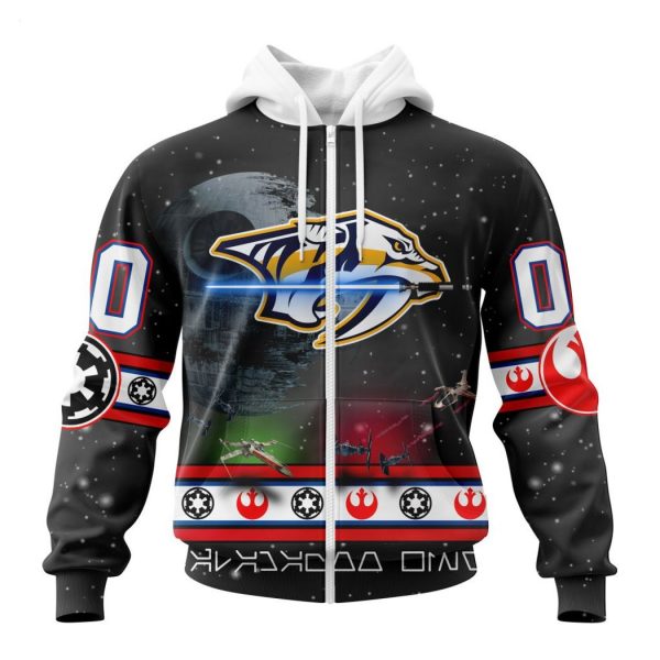 Personalized NHL Nashville Predators Special Star Wars Design Hoodie