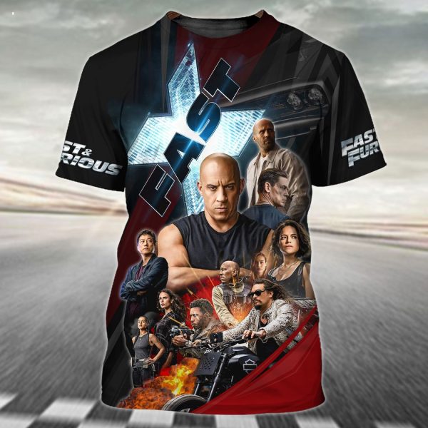 Passion Movie Fast & the Furious T Shirt Menwomen 3D all over Printed T-shirts Casual