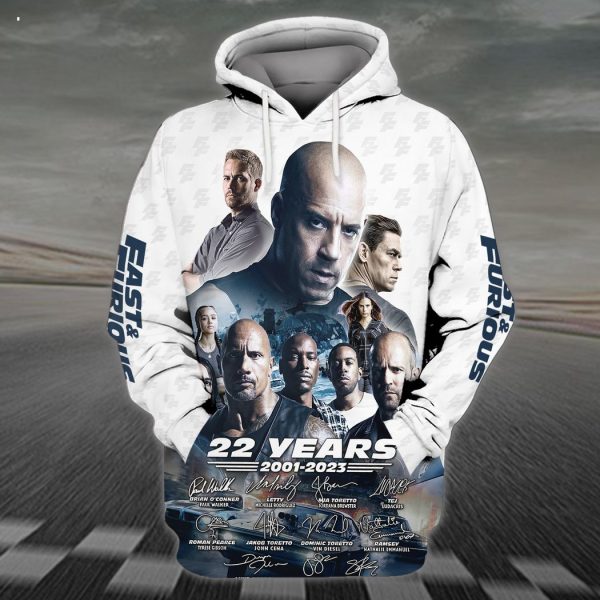The Memories Fast & the Furious 22nd anniversary T Shirt Menwomen 3D all over Printed T-shirts Casual