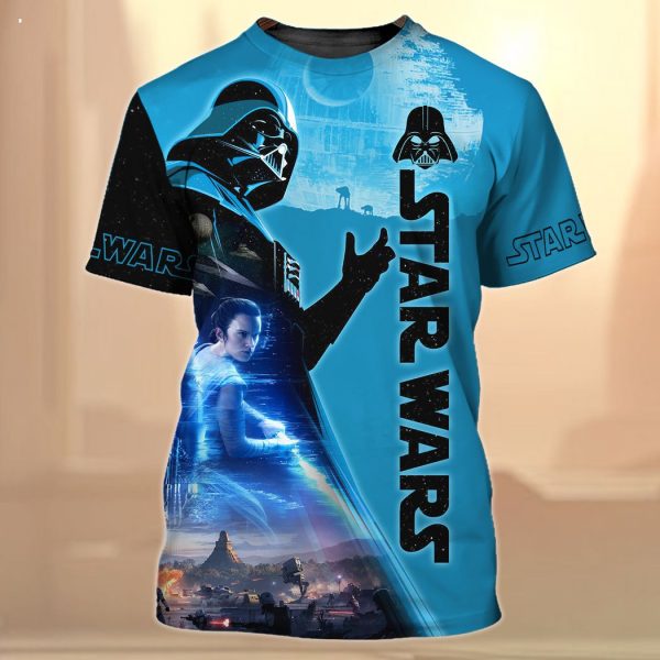 Darth Vader Star Wars 3D Blue Tshirt Star War Movie 3D Full Print Shirts