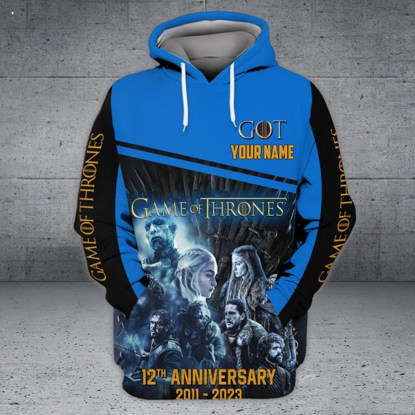 Game of Thrones 12th Anniversary Custom Name 3D Shirts