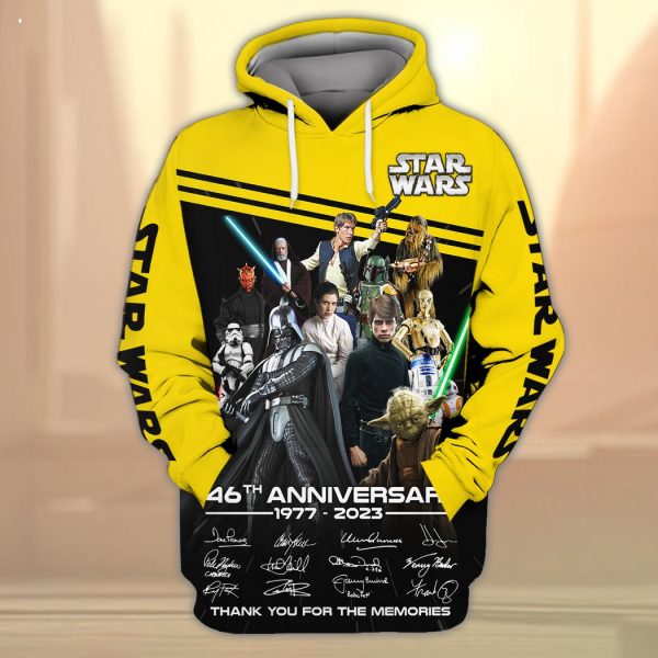 Star Wars 3D Shirts Star War 45th Anniversary Zipper Hoodie Tshirt