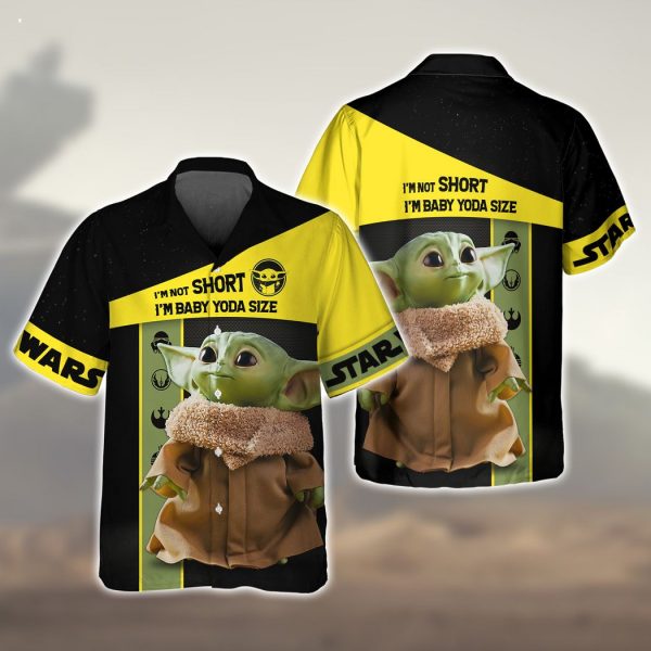 Star Wars Shirts Yoda 3D Full Print Zipper Hoodie Tshirt I’m Not Short I’m Baby Yoda Size
