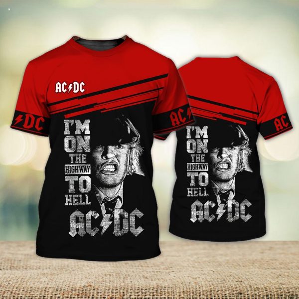 ACDC Rock Band I’m On The Highway To Hell 3D Full Print Shirts