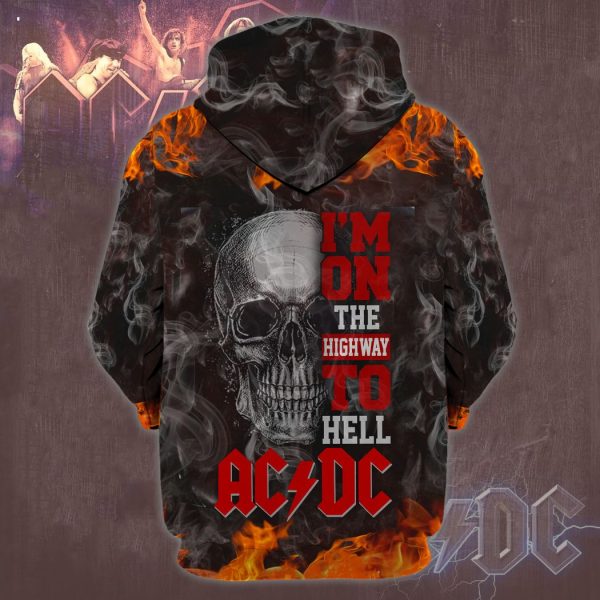 ACDC Rock Band I’m On The Highway To Hell 3D TShirt Hoodie