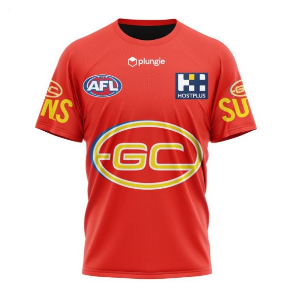Personalized AFL Gold Coast Suns Home Kits 2023 T-Shirt