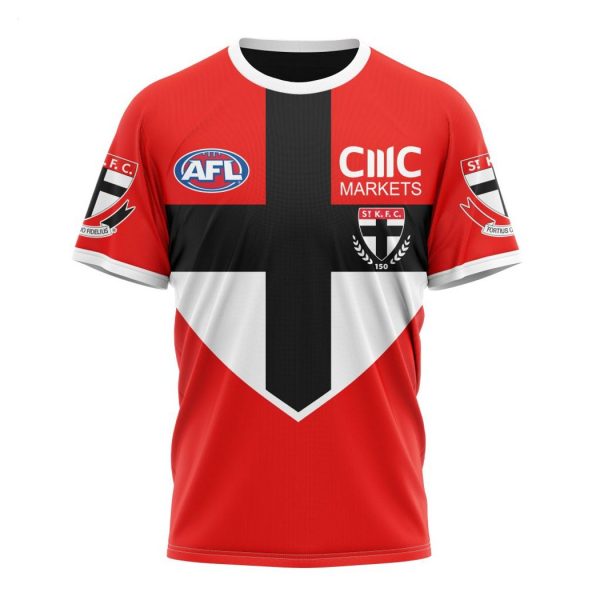 Personalized AFL St Kilda Football Clash Home Kits 2023 T-Shirt