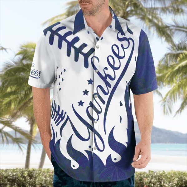 Baseball New York Yankees Floral Hawaii Shirt