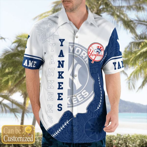 Baseball Yankees Polynesian Personalized Hawaii Shirt