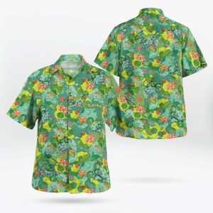 Bulbasaur Floral Hawaii Shirt